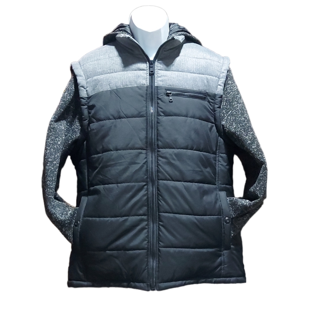 Hard Edge Men's Full Zip Hooded Jacket Size XL